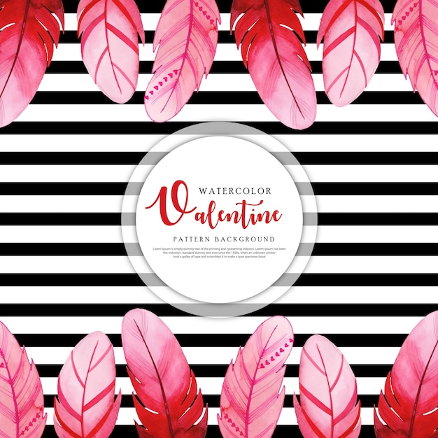 Colorful watercolor valentine background