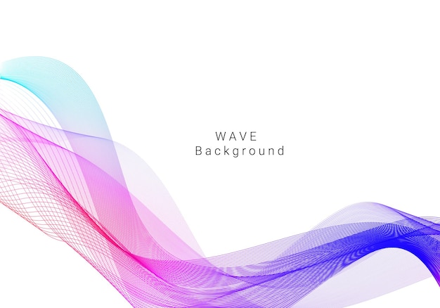 Colorful wave design modern background