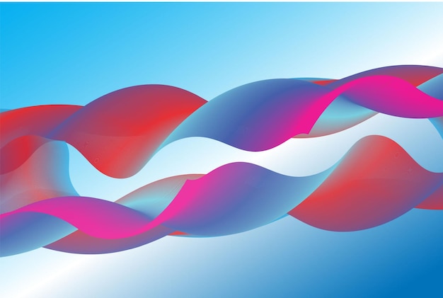 a colorful wave design with a blue background
