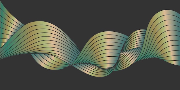 Vector a colorful wave gradient design of a sinuous line vector illustration