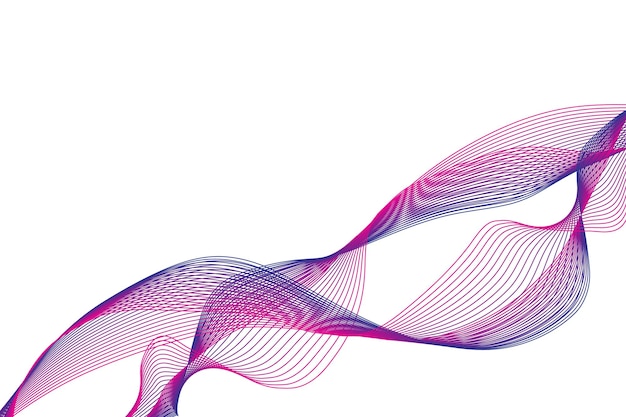 Colorful Wave Lines Abstract Background. Wallpaper. Vector Illustration