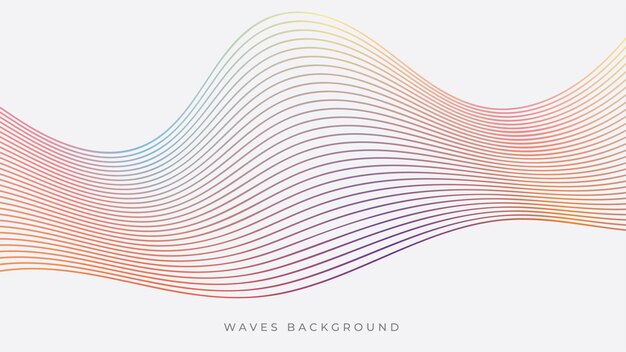 colorful Waves abstract blend gredient vector element for cover page and background creation