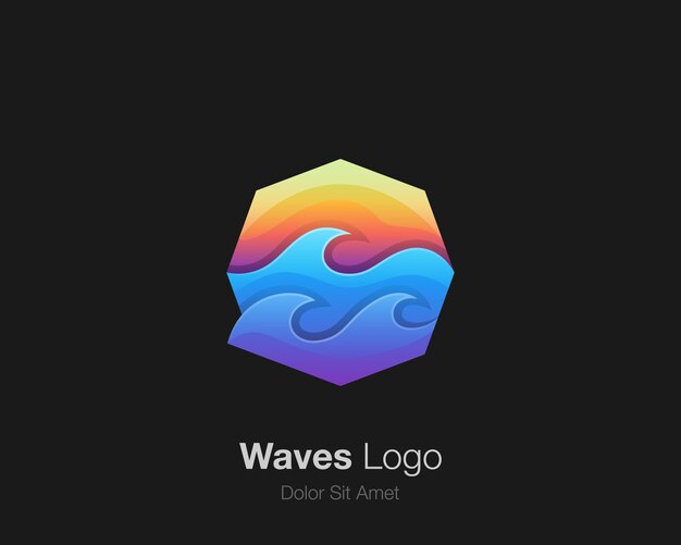 Colorful waves logo