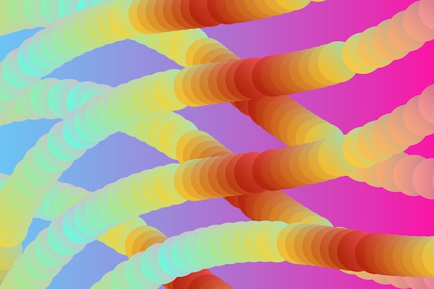 Vettore curve d'onda colorate