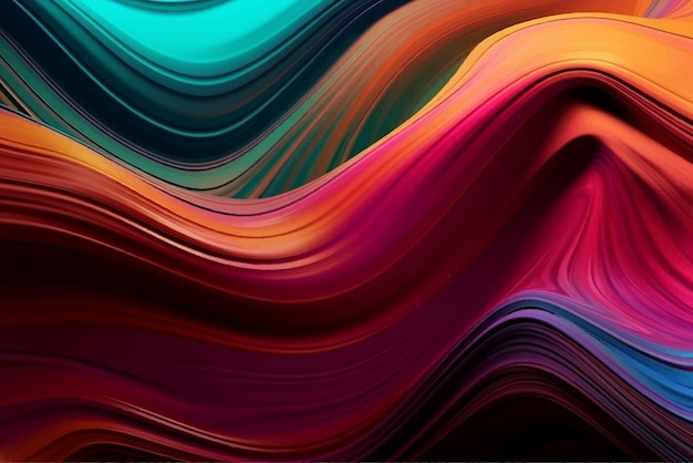 Colorful wavy background with paper cut style