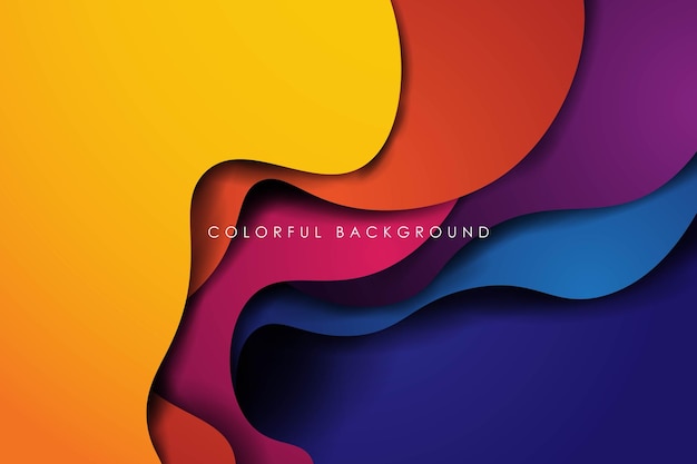 Colorful wavy fluid background Dynamic textured geometric element Modern gradient light illustrati