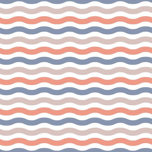 Colorful wavy lines seamless pattern.