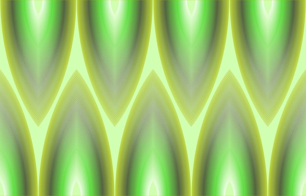 Colorful wavy striped seamless pattern Neon bright green glow illustration Abstract geometric wave