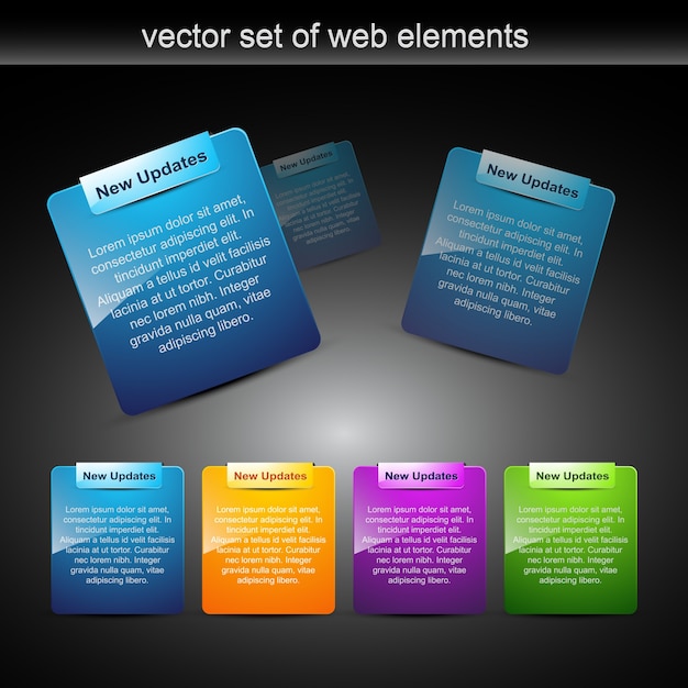 Colorful web elements templates