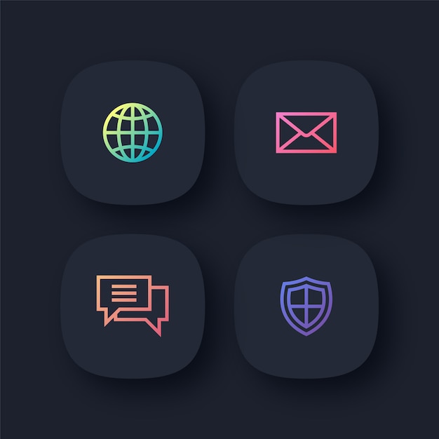 Colorful web icons