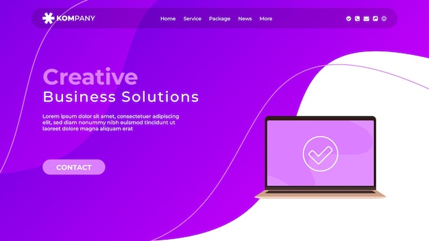 Colorful Web page templates of graphic design website design and development business template