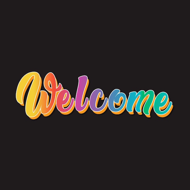 Colorful Welcome Illustration