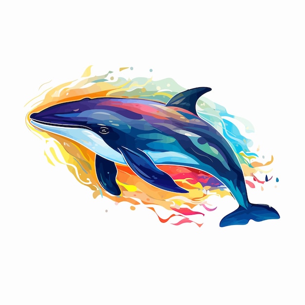 colorful whales