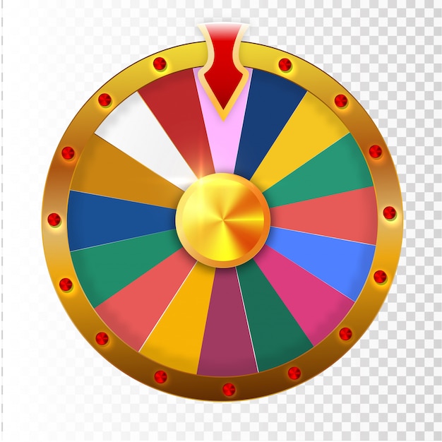 Colorful wheel of luck or fortune infographic