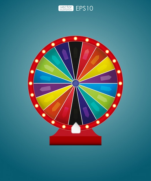 Vector colorful wheel of luck or fortune. vector illustration