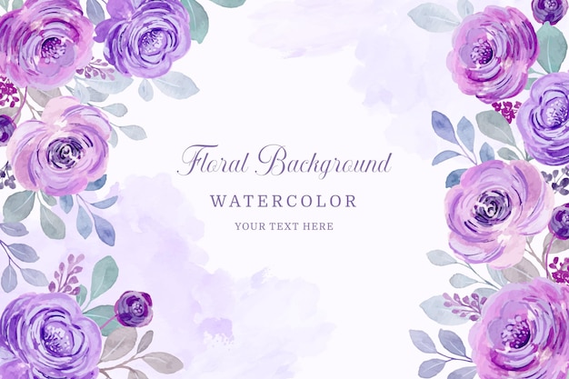 Vector colorful wild floral frame watercolor floral template