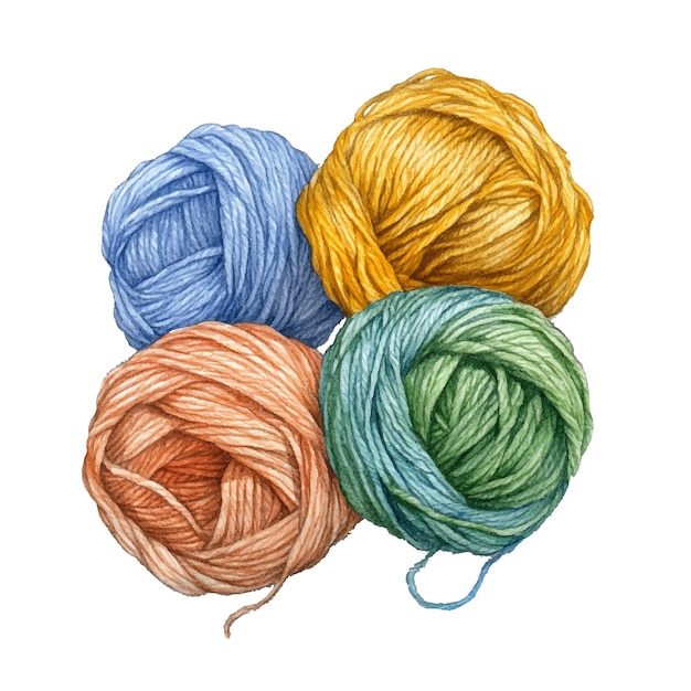colorful yarn balls