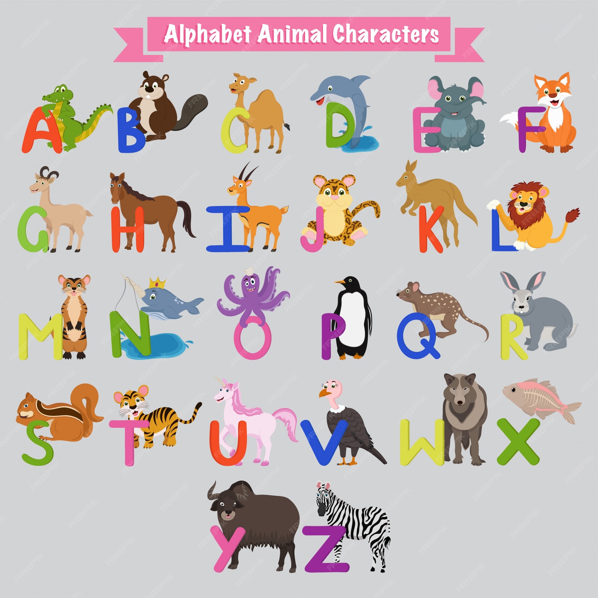 Алфавит животные