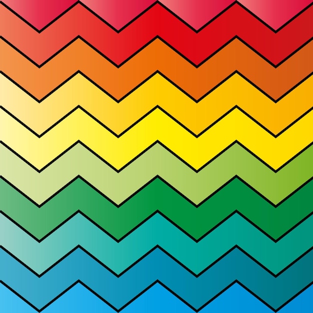 Colorful zig zag lines pattern