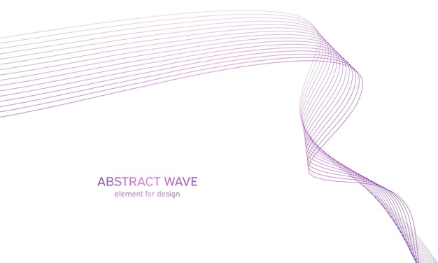 Colorfull abstract wave element for design