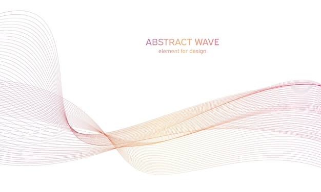 Colorfull abstract wave element for design