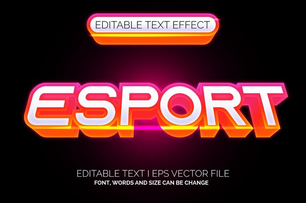 colorfull esport text effect