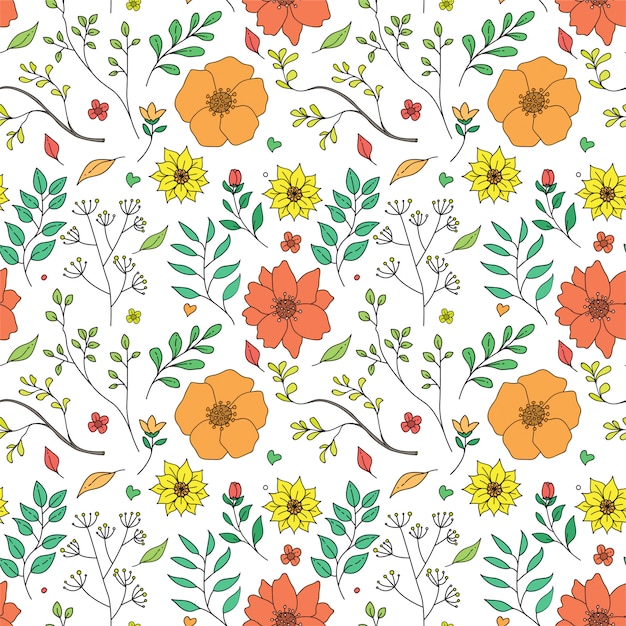 Vector colorfull floral pattern