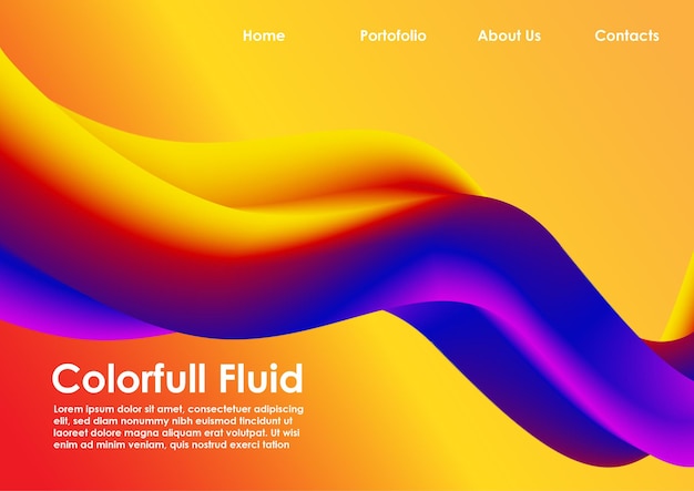 Vector colorfull fluid 3d background