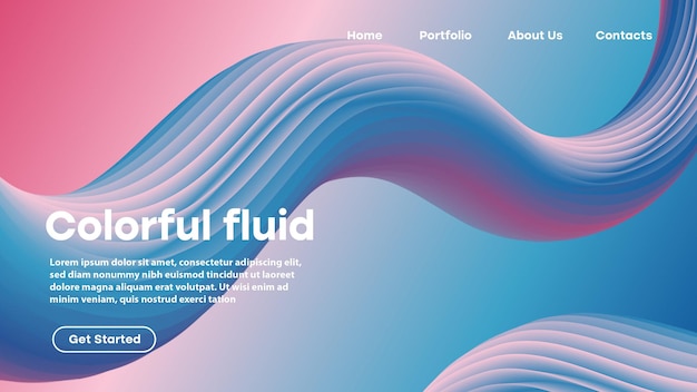 Colorfull Fluid Landing Page