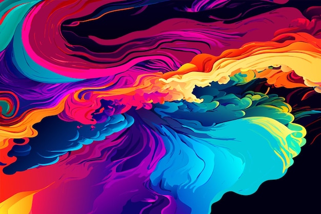 Colorfull ink abstract art background