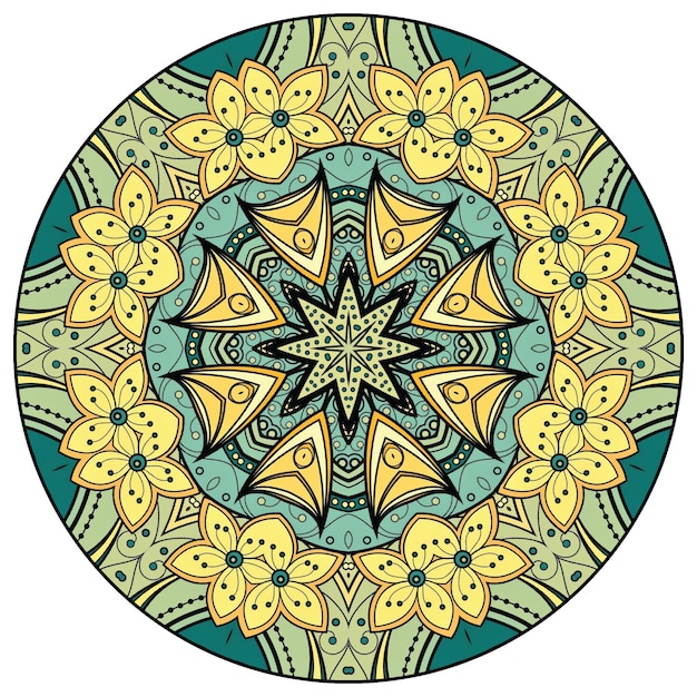 Colorfull moderno unico mandala vector design