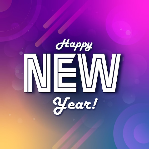 colorfull new year greeting card template