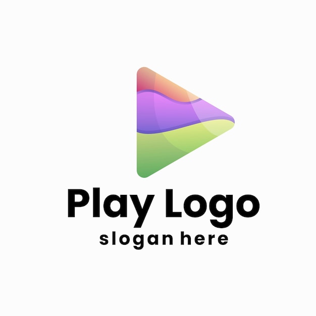 Vector colorfull play logo