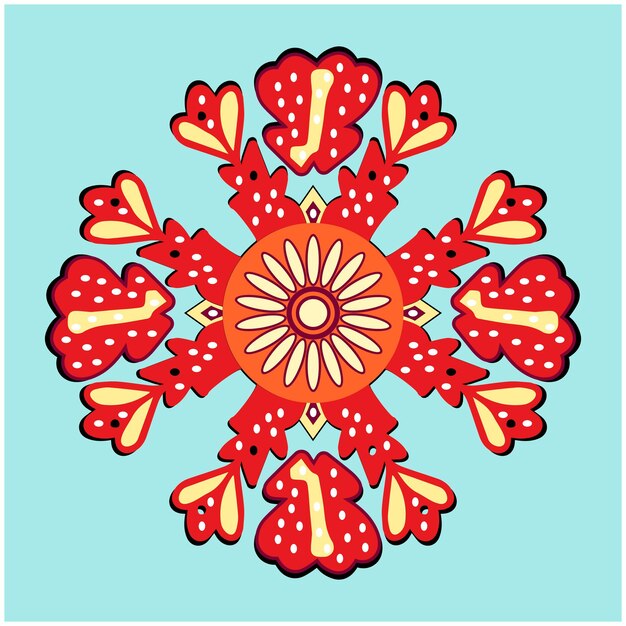 colorfull snowflake vector design free download