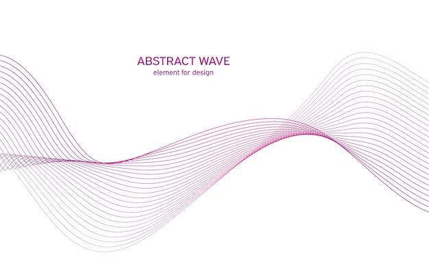 Colorfull wave element for design