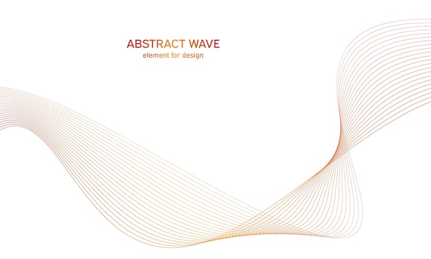 Colorfull wave element Stylized line