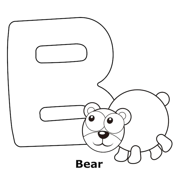 Coloring Alphabet for Kids B