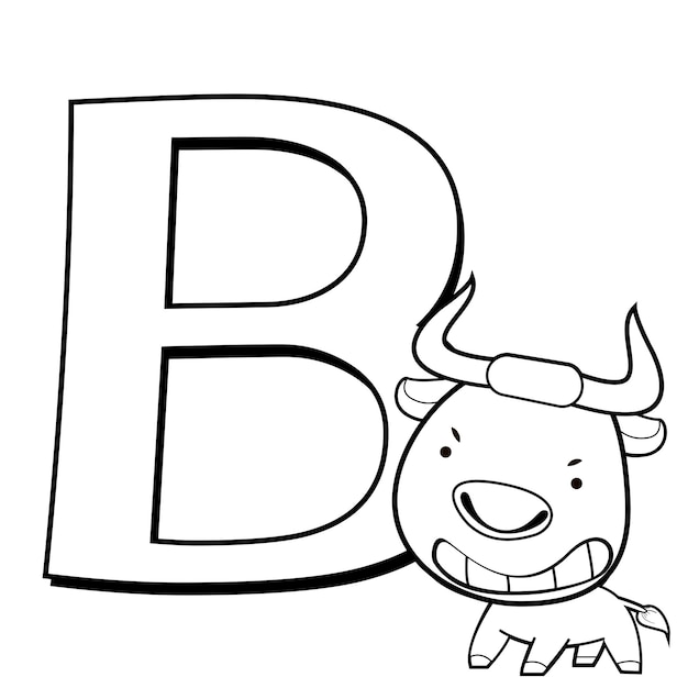 Coloring Alphabet for Kids B