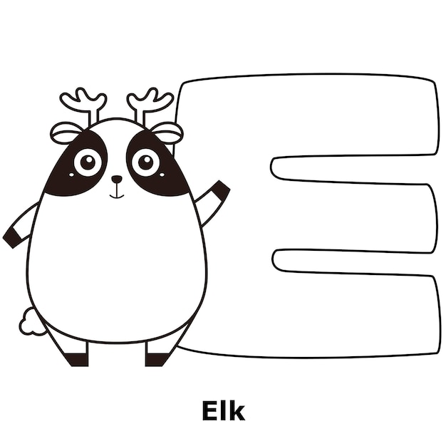 Раскраска Алфавит для детей E