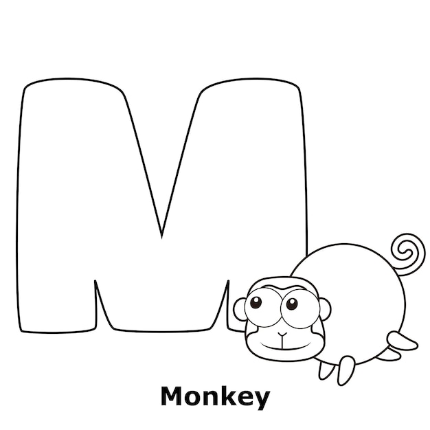 키즈 M을 위한 색칠 알파벳