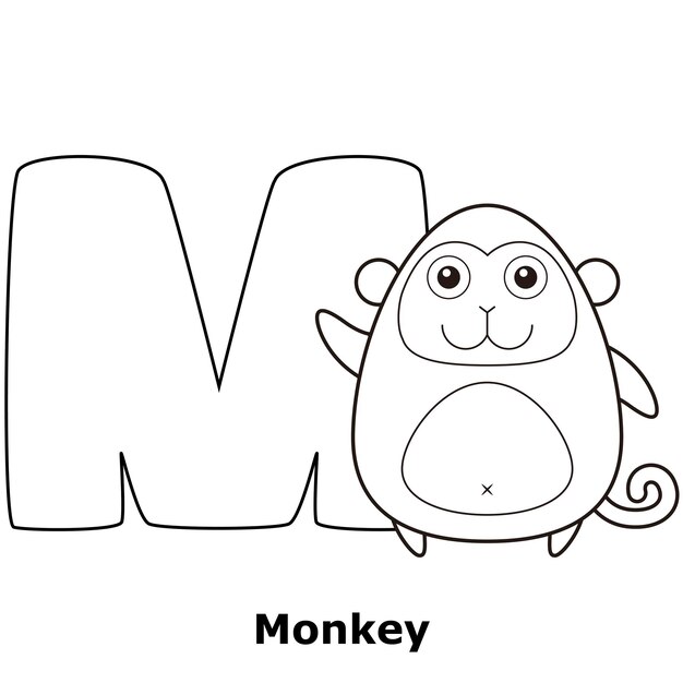 Coloring Alphabet for Kids M