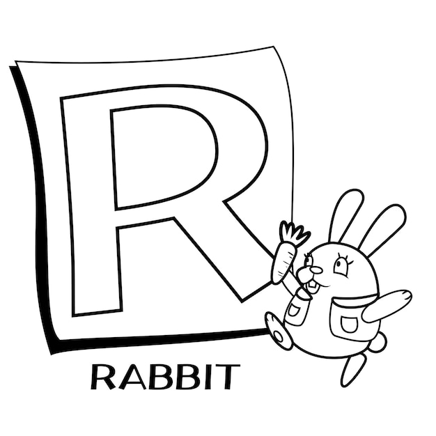 Раскраска Алфавит для Детей R