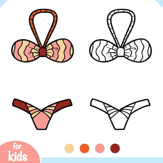 Coloring book bikini