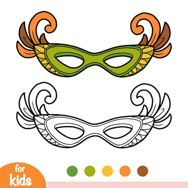 Coloring book Carnival mask