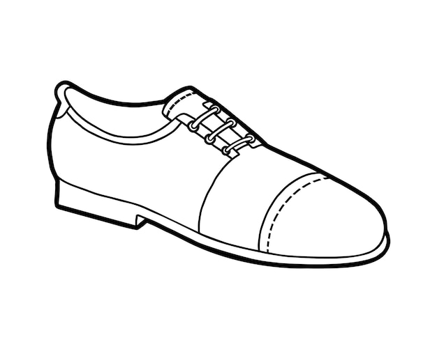 Coloring book cartoon shoe collection Laceup men shoe