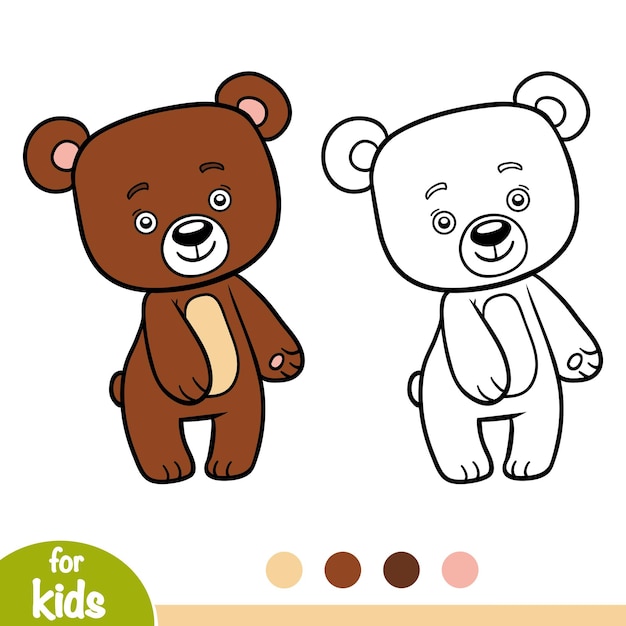 Coloring book for children, Bear