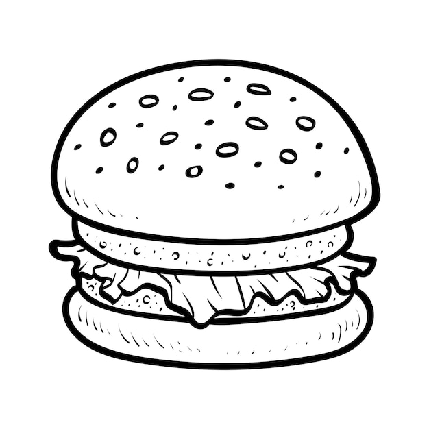 Coloring book for children, Burger