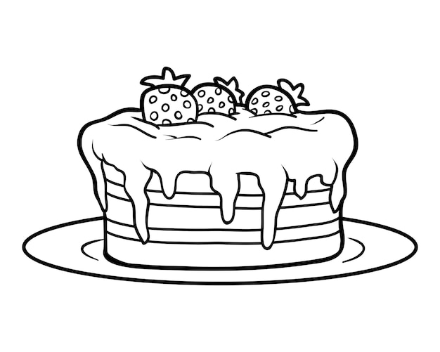 Coloring book for children Cake