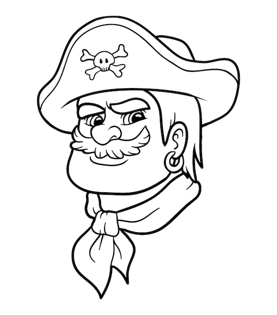 Coloring book for children, pirate