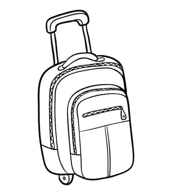 Coloring book for children, Suitcase